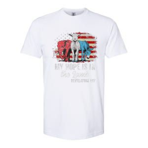 My Hope Is In The Lamb Funny Scripture Elephant Donkey Us Softstyle CVC T-Shirt