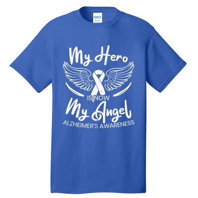 My Hero Is Now My Angel Detia Alzheimer's Awareness Gift Tall T-Shirt