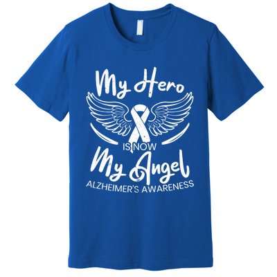 My Hero Is Now My Angel Detia Alzheimer's Awareness Gift Premium T-Shirt