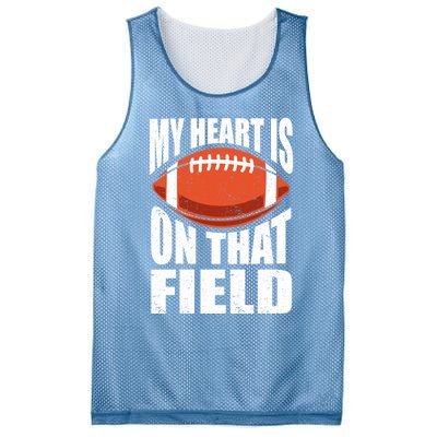 My Heart Is On That Field American Football Mom Dad Cute Gift Mesh Reversible Basketball Jersey Tank