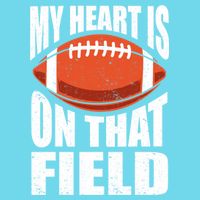 My Heart Is On That Field American Football Mom Dad Cute Gift Women's V-Neck T-Shirt