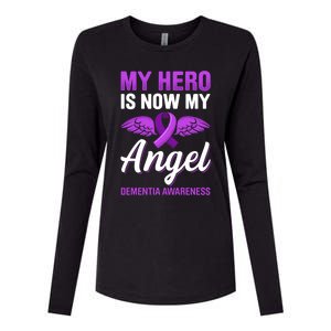 My Hero Is Now My Angel Detia Awareness Alzheimer Cute Gift Womens Cotton Relaxed Long Sleeve T-Shirt