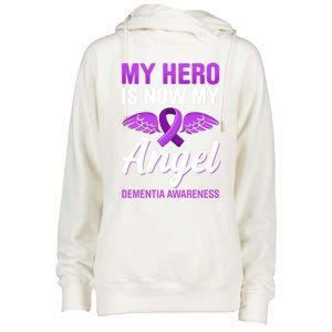 My Hero Is Now My Angel Detia Awareness Alzheimer Cute Gift Womens Funnel Neck Pullover Hood