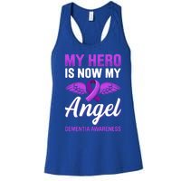 My Hero Is Now My Angel Detia Awareness Alzheimer Cute Gift Women's Racerback Tank