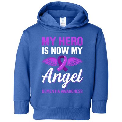 My Hero Is Now My Angel Detia Awareness Alzheimer Cute Gift Toddler Hoodie