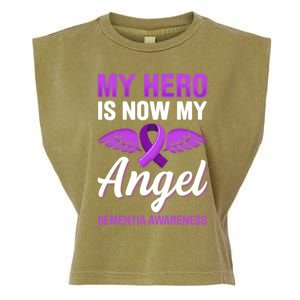 My Hero Is Now My Angel Detia Awareness Alzheimer Cute Gift Garment-Dyed Women's Muscle Tee