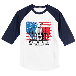 My Hope Is In The Lamb Christian Political Jesus 2024 Baseball Sleeve Shirt