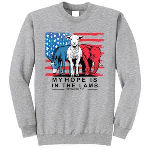 My Hope Is In The Lamb Christian Political Jesus 2024 Tall Sweatshirt