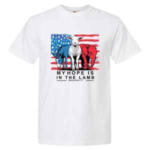 My Hope Is In The Lamb Christian Political Jesus 2024 Garment-Dyed Heavyweight T-Shirt