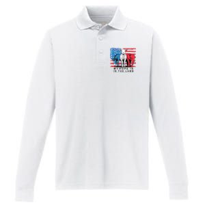 My Hope Is In The Lamb Christian Political Jesus 2024 Performance Long Sleeve Polo