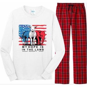 My Hope Is In The Lamb Christian Political Jesus 2024 Long Sleeve Pajama Set