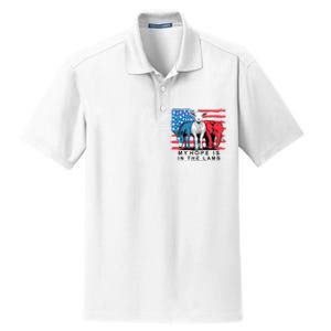 My Hope Is In The Lamb Christian Political Jesus 2024 Dry Zone Grid Polo