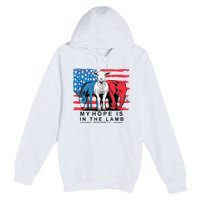 My Hope Is In The Lamb Christian Political Jesus 2024 Premium Pullover Hoodie