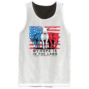 My Hope Is In The Lamb Christian Political Jesus 2024 Mesh Reversible Basketball Jersey Tank