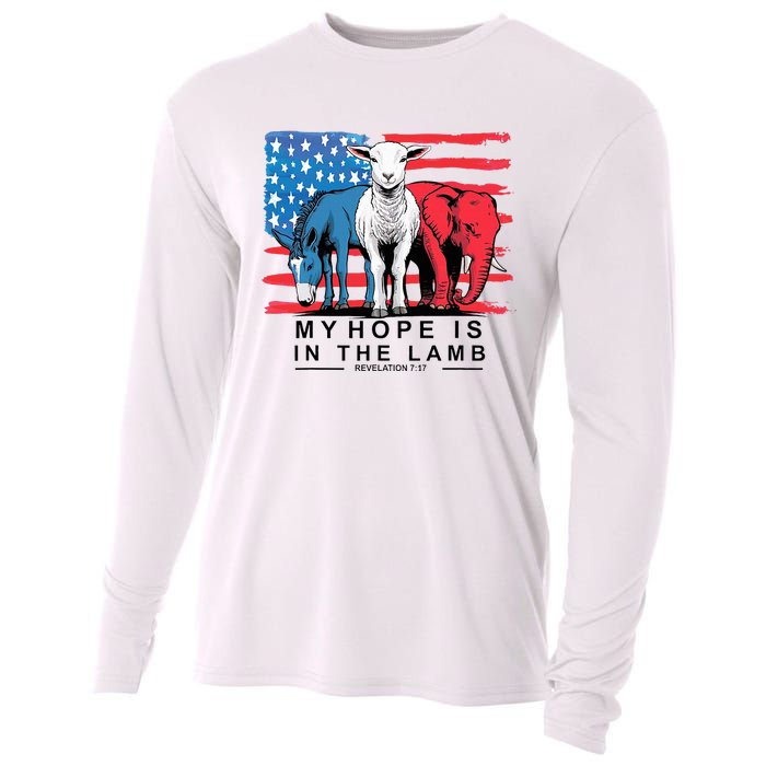 My Hope Is In The Lamb Christian Political Jesus 2024 Cooling Performance Long Sleeve Crew