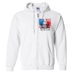 My Hope Is In The Lamb Christian Political Jesus 2024 Full Zip Hoodie