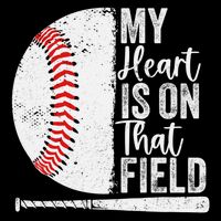 My Heart Is On That Baseball Field Proud Baseball Dad Fan Gift Drawstring Bag