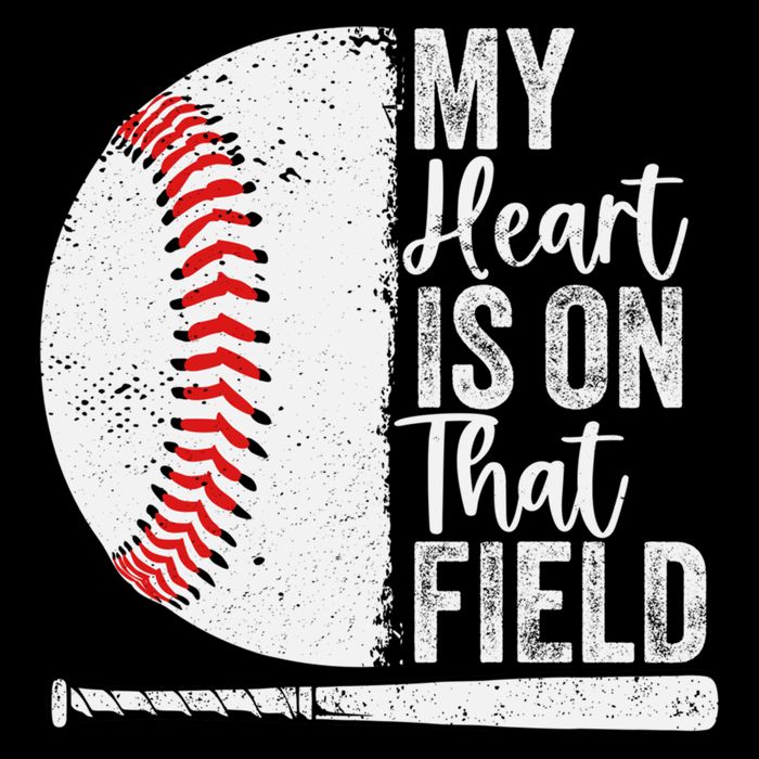 My Heart Is On That Baseball Field Proud Baseball Dad Fan Gift Drawstring Bag
