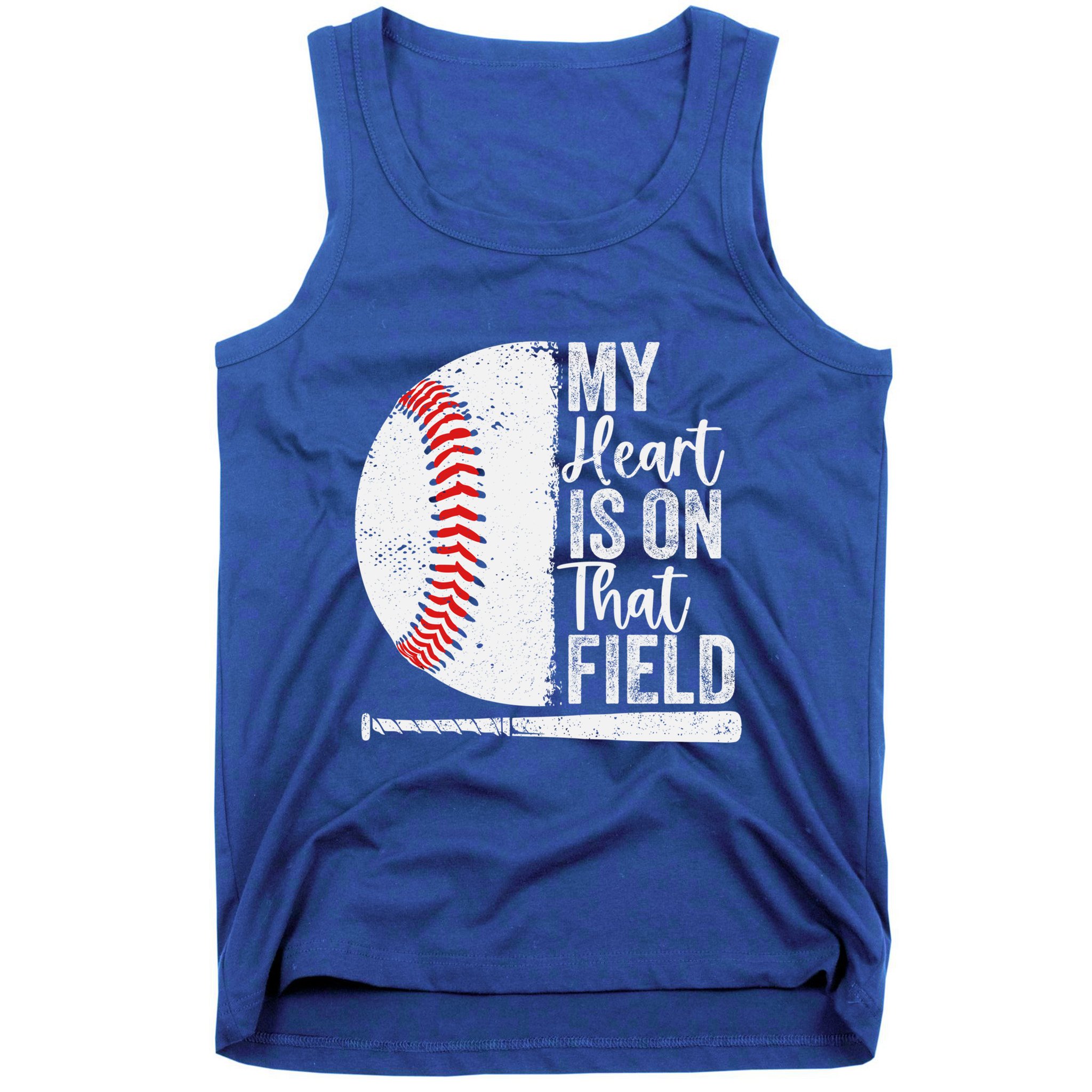 My Heart Is On That Baseball Field Proud Baseball Dad Fan Gift Tank Top
