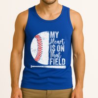 My Heart Is On That Baseball Field Proud Baseball Dad Fan Gift Tank Top