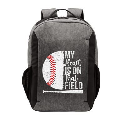 My Heart Is On That Baseball Field Proud Baseball Dad Fan Gift Vector Backpack
