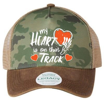 My Heart Is On That Track Track And Field Mom Legacy Tie Dye Trucker Hat