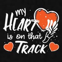 My Heart Is On That Track Track And Field Mom Ladies PosiCharge Tri-Blend Wicking Tank