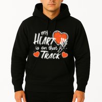My Heart Is On That Track Track And Field Mom Hoodie