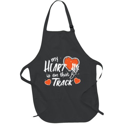 My Heart Is On That Track Track And Field Mom Apron