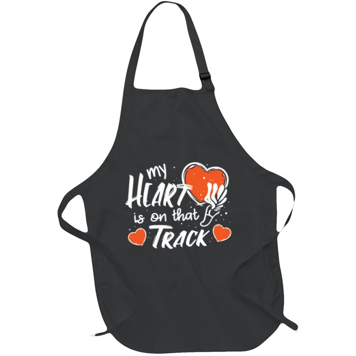 My Heart Is On That Track Track And Field Mom Apron