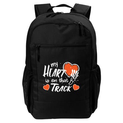 My Heart Is On That Track Track And Field Mom Backpack