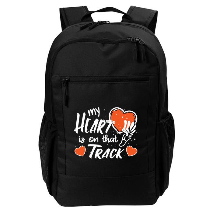 My Heart Is On That Track Track And Field Mom Backpack