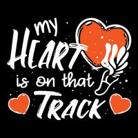 My Heart Is On That Track Track And Field Mom 16 in Basic Backpack