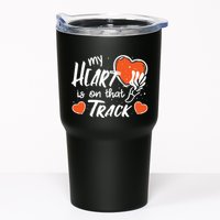 My Heart Is On That Track Track And Field Mom Tumbler