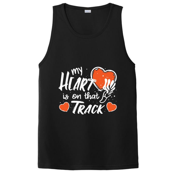 My Heart Is On That Track Track And Field Mom PosiCharge Competitor Tank