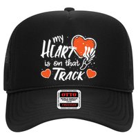 My Heart Is On That Track Track And Field Mom Hat