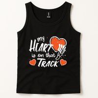 My Heart Is On That Track Track And Field Mom Tank Top