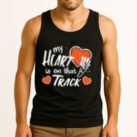 My Heart Is On That Track Track And Field Mom Tank Top