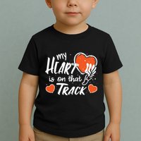 My Heart Is On That Track Track And Field Mom Toddler T-Shirt