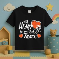 My Heart Is On That Track Track And Field Mom Toddler T-Shirt