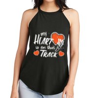 My Heart Is On That Track Track And Field Mom Women's Perfect Tri Rocker Tank