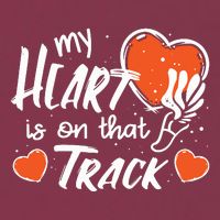 My Heart Is On That Track Track And Field Mom 16oz Travel Tumbler