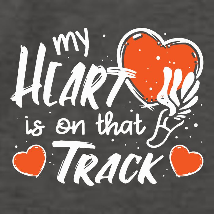 My Heart Is On That Track Track And Field Mom Vector Backpack