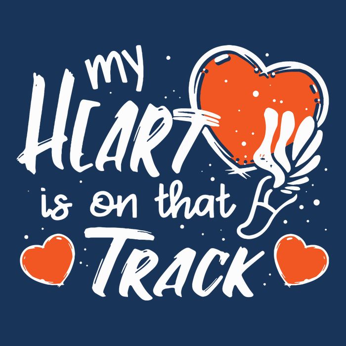 My Heart Is On That Track Track And Field Mom Infant Baby Jersey Bodysuit