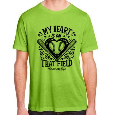 My Heart Is On That Field Baseball Softball Grammy Gift Adult ChromaSoft Performance T-Shirt