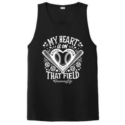 My Heart Is On That Field Baseball Softball Grammy Gift PosiCharge Competitor Tank