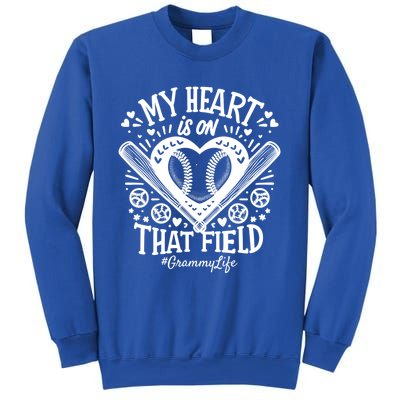 My Heart Is On That Field Baseball Softball Grammy Gift Sweatshirt