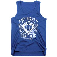 My Heart Is On That Field Baseball Softball Grammy Gift Tank Top