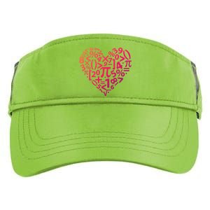 Math Heart I Love Math Math Lovers Gift Math Teacher Gift Adult Drive Performance Visor