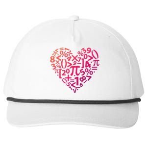 Math Heart I Love Math Math Lovers Gift Math Teacher Gift Snapback Five-Panel Rope Hat